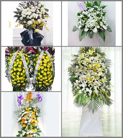 广东东莞市石排镇沙角村白事花篮预定